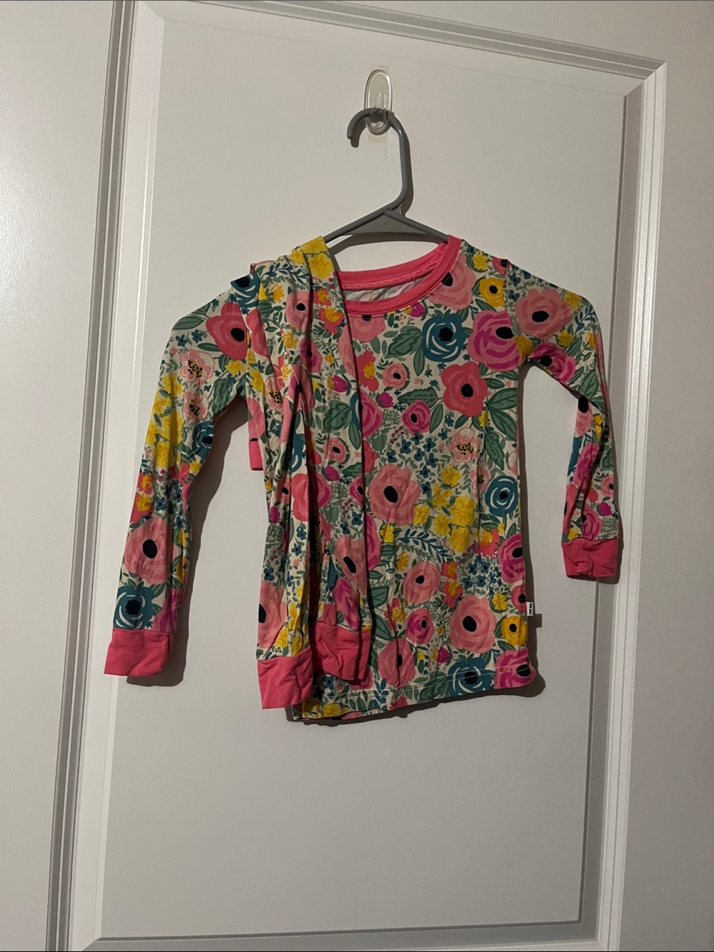 Little Sleepies Floral Long Sleeve Top in Pink, Yellow & Green